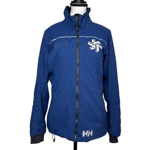 Helly Hansen Women Jacket M Blue Full Zip Lightweight Puffer Insulated Primaloft